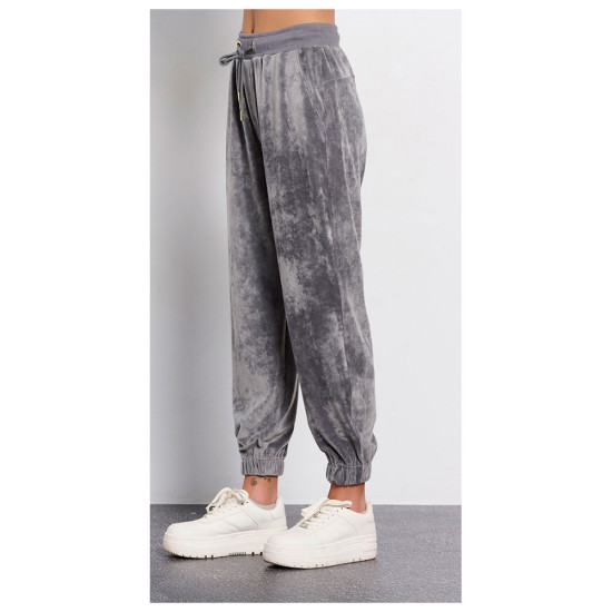 Bodytalk Γυναικείο παντελόνι φόρμας Jogger High-Waisted Velvet Sweatpants